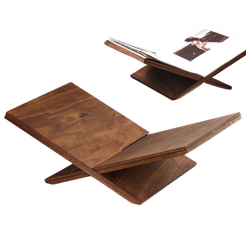 Coffee Equipment Holder - Book Display Stand Wooden Book Reading
