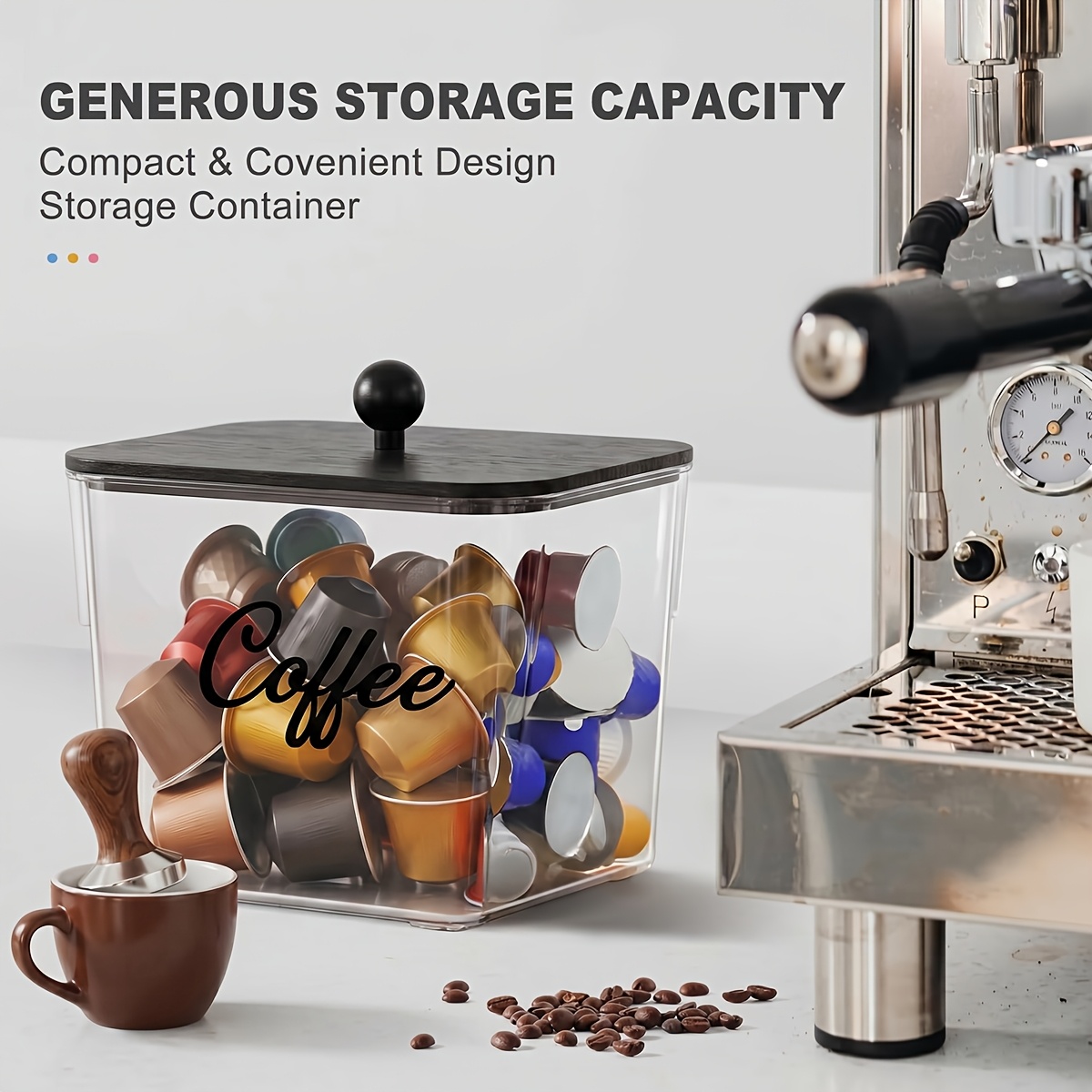Coffee Pod Holder with Lids Pl - đánh giá và giá Coffee Equipment Rack