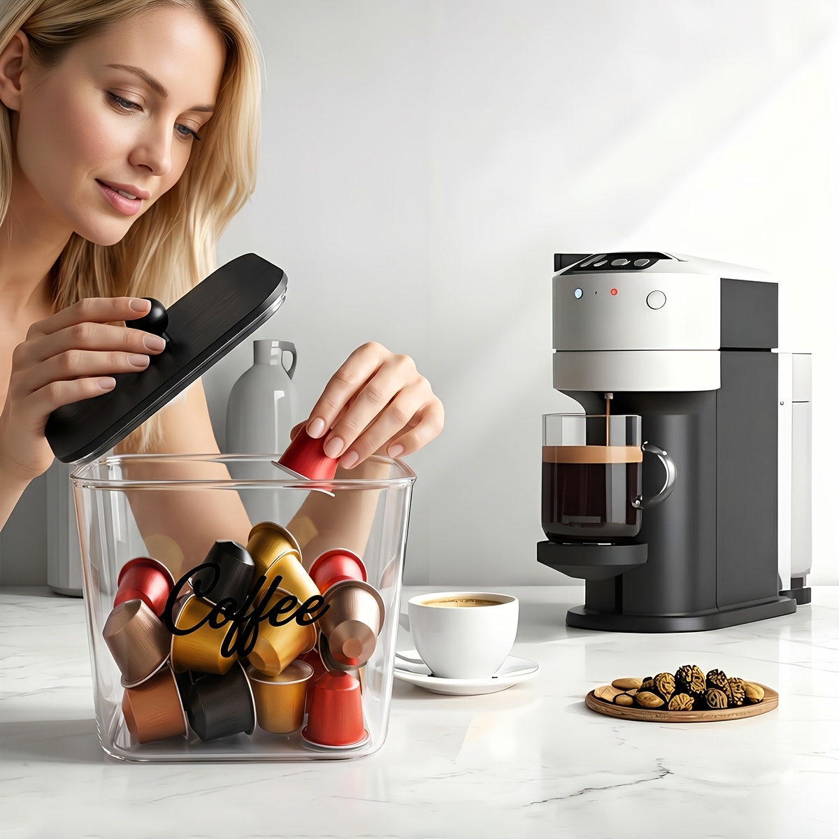 Coffee Pod Holder with Lids Pl - đánh giá và giá Coffee Equipment Rack