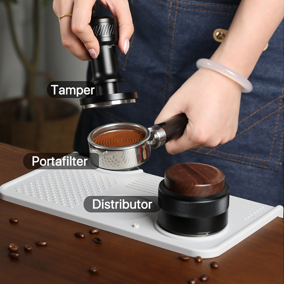 Coffee Tamper Mat Station Stan - đánh giá và giá Coffee Equipment Rack