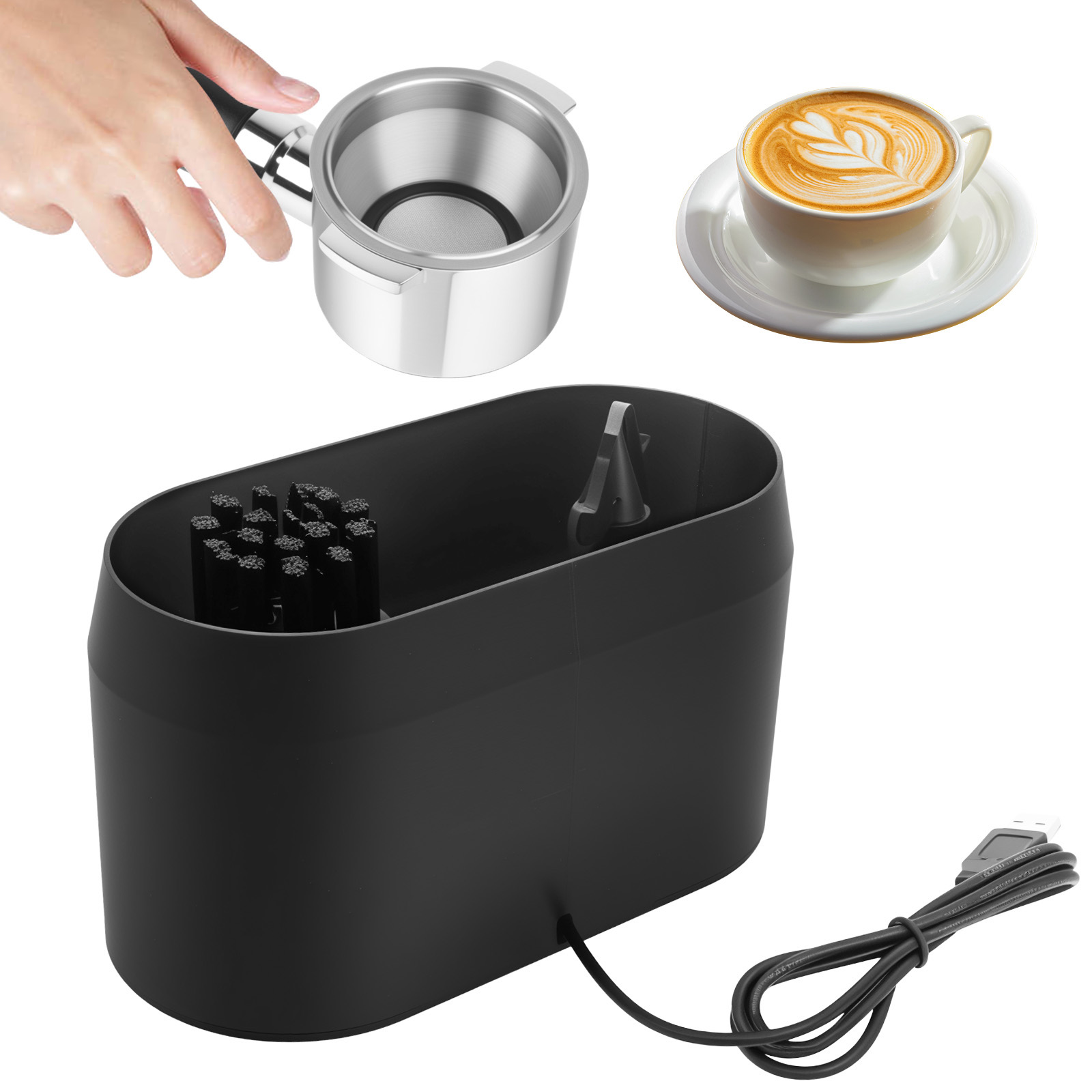 Automatic Knock Box Cleaner El - đánh giá và giá Coffee Equipment Holder